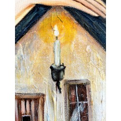  Obraz ręcznie malowany 62x62 cm Anioł Stróż Domu w ramie D9160zwi