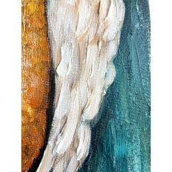  Obraz ręcznie malowany 62x62 cm Anioł Stróż Domu w ramie D9160zwi