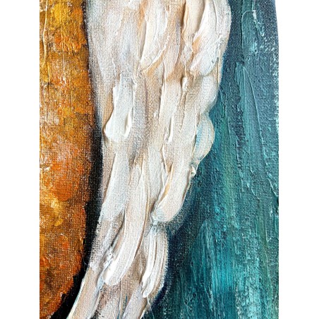  Obraz ręcznie malowany 62x62 cm Anioł Stróż Domu w ramie D9160zwi
