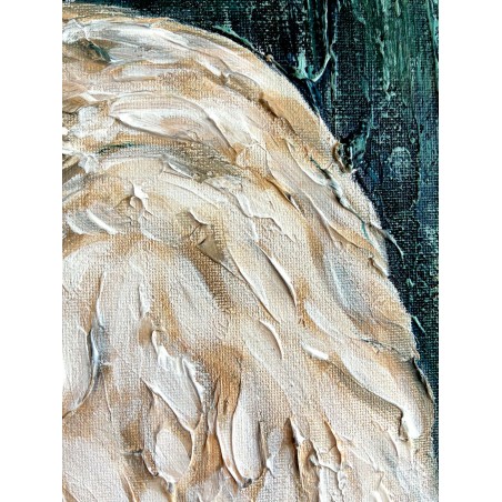  Obraz ręcznie malowany 62x62 cm Anioł Stróż Domu w ramie D9160zwi