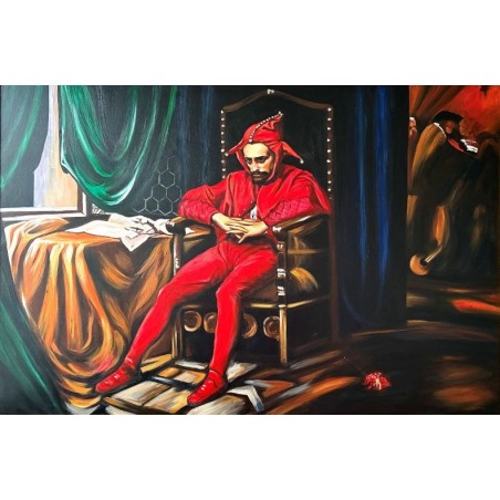  Obraz ręcznie malowany na płótnie 60x90cm Jan Matejko Stańczyk