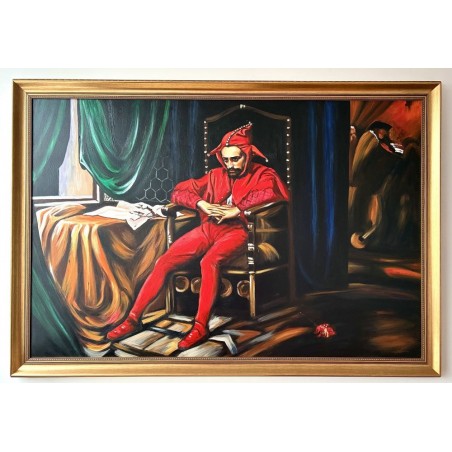  Obraz ręcznie malowany na płótnie 92x132cm Jan Matejko Stańczyk w ramie D9160zwi