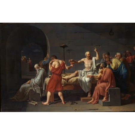  Obraz na płótnie 50x35cm Jacques Louis David Śmierć Sokratesa