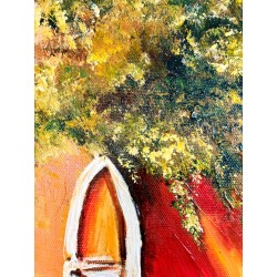  Obraz ręcznie malowany 50x60cm Romantyczna uliczka Wenecji