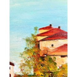  Obraz ręcznie malowany 50x60cm Romantyczna uliczka Wenecji