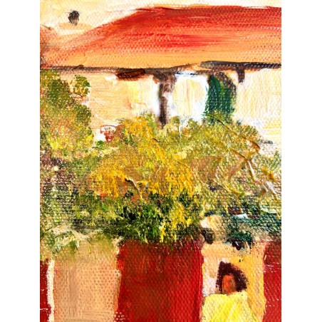  Obraz ręcznie malowany 50x60cm Romantyczna uliczka Wenecji