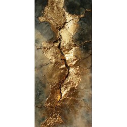  Obraz ręcznie malowany z elementami płatków złota 50x100 cm Rozbicie
