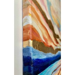  Obraz olejny ręcznie malowany 60x60 Abstrakcja