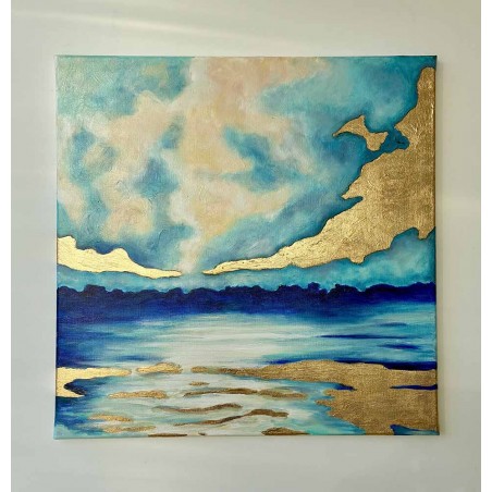  Obraz olejny ręcznie malowany 60x60 Abstrakcja