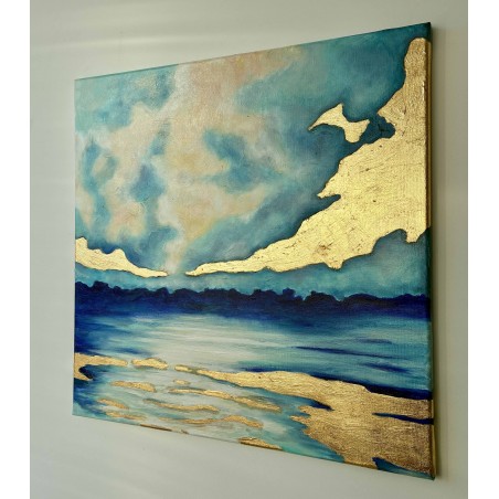 Obraz olejny ręcznie malowany 60x60 Abstrakcja