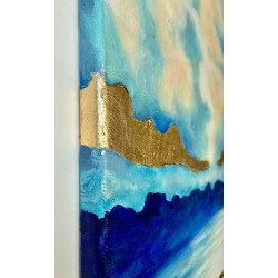  Obraz olejny ręcznie malowany 60x60 Abstrakcja