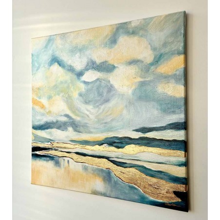  Obraz olejny ręcznie malowany 60x60 Abstrakcja