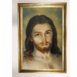 Obraz ręcznie malowany Jezus Chrystus w ramie D7059lib