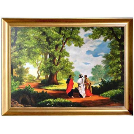  Obraz ręcznie malowany Robert Zund Droga do Emaus 60x90 cm w ramie D9160zwi