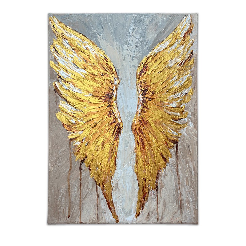  Obraz ręcznie malowany 40x60 cm Złote skrzydła Anioła