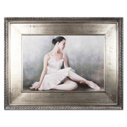  Obraz Baletnica 92x122cm obraz malowany na płótnie w srebrnej ramie