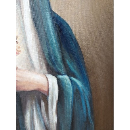  Obraz ręcznie malowany 40x60 cm Emanuel Dítě Niepokalane serce w ramie D9160zwi