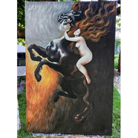 Obraz ręcznie malowany 60x90cm Władysław Podkowiński Szał uniesień