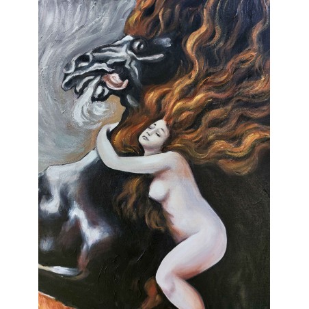  Obraz ręcznie malowany 60x90cm Władysław Podkowiński Szał uniesień