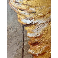  Obraz ręcznie malowany 40x60 cm Złote skrzydła Anioła