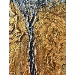  Obraz ręcznie malowany 30x40 cm Złote drzewo
