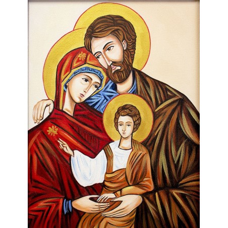  Obraz ręcznie malowany 40x50cm Święta Rodzina na ślub