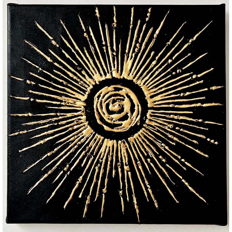  Obraz ręcznie malowany 30x30 cm Słońce