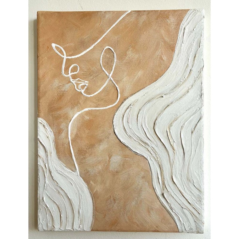  Obraz ręcznie malowany 60x90 cm Zamyślona