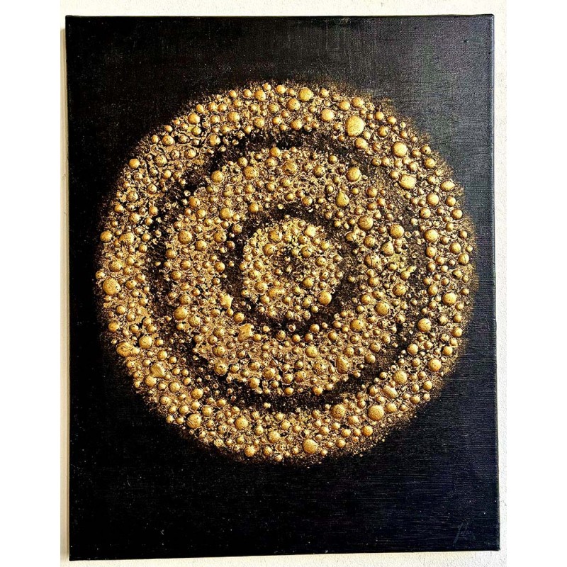  Obraz ręcznie malowany 40x50cm Złoty wir