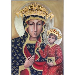  Obraz Matki Boskiej Częstochowskiej 50x70 cm malowany PREMIUM