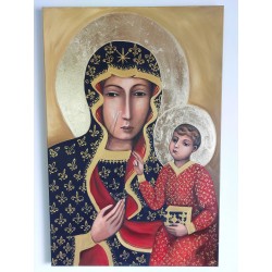  Obraz Matki Boskiej Częstochowskiej 50x70 cm malowany PREMIUM