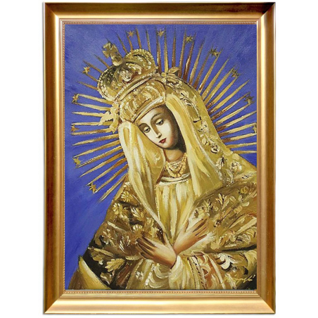  Obraz Matka Boska Ostrobramska malowany 40x50cm w ramie D9160zwi