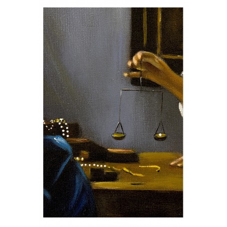  Obraz ręcznie malowany Jan Vermeer Ważąca perły 40x50cm
