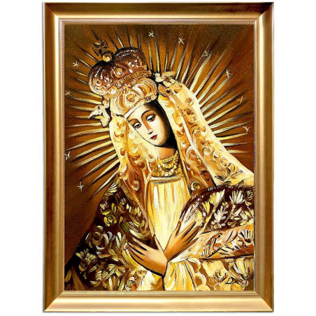 Obraz Matka Boska Ostrobramska malowany 40x50cm w ramie D9160zwi