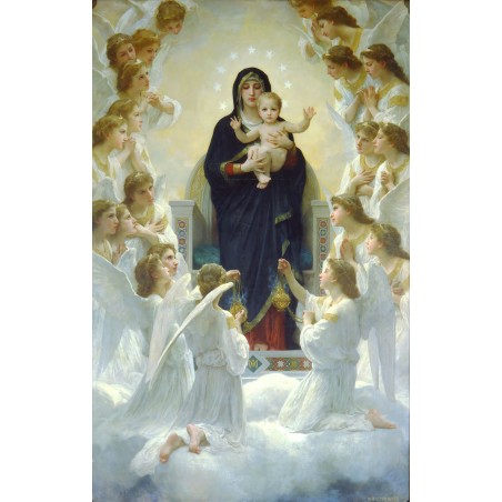  Obraz na płótnie 50x75 cm William Bouguereau Maryja z dzieciątkiem i aniołami