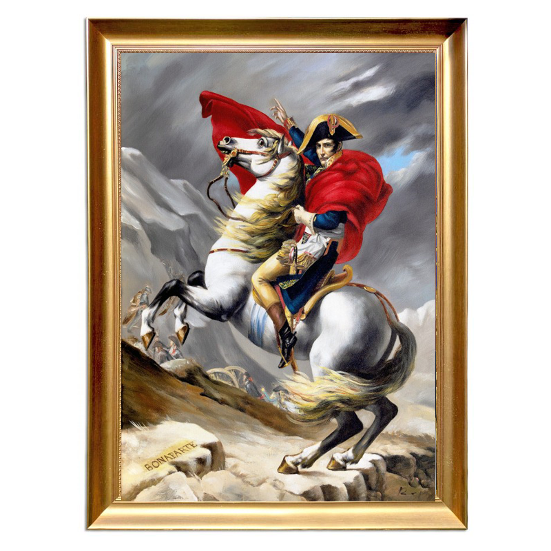  Obraz malowany Jacques-Louis David Napoleon przekraczający Alpy 60x90cm w ramie D9160zwi