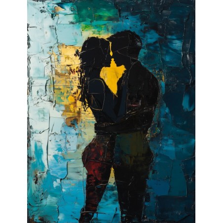  Obraz na płótnie 70x90 cm Para zakochanych
