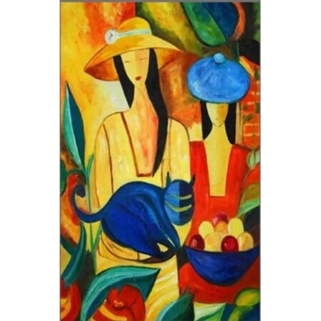  Obraz ręcznie malowany na płótnie Pablo Picasso Kobieta i Kot