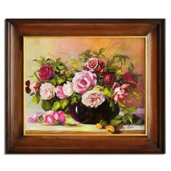  Obraz olejny ręcznie malowany Kwiaty 54x64cm