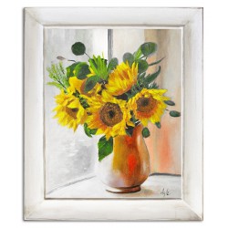  Obraz olejny ręcznie malowany Kwiaty 61x71cm