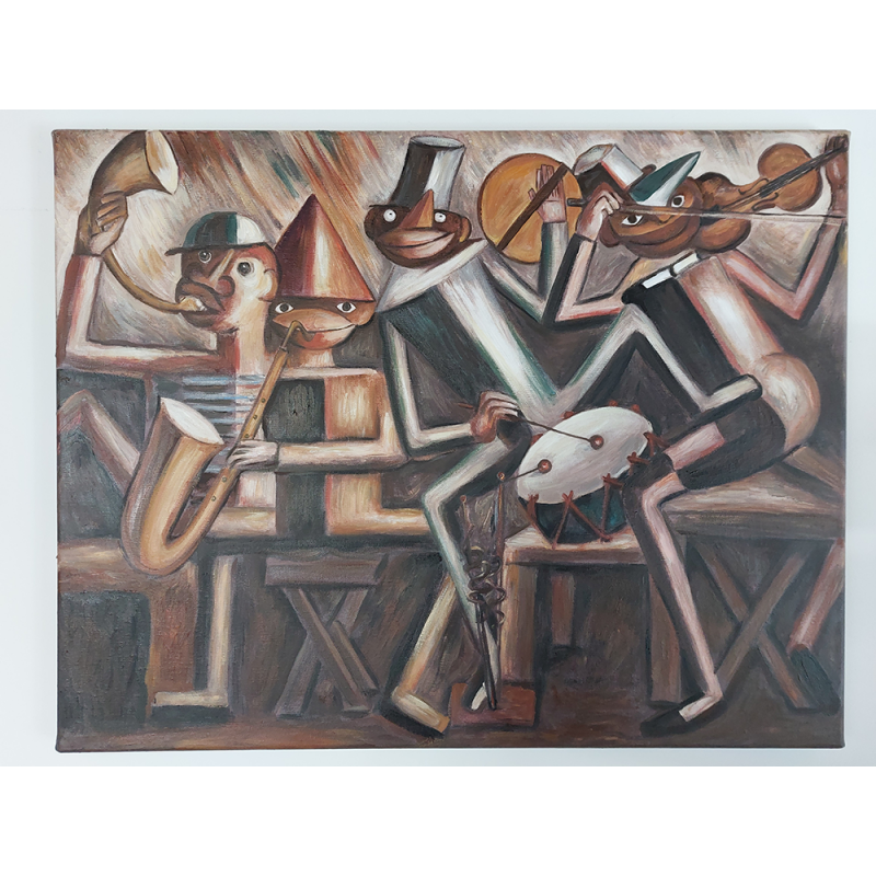  Obraz ręcznie malowany na płótnie Tadeusz Makowski Jazz 55x70 cm