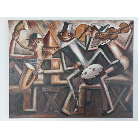  Obraz ręcznie malowany na płótnie Tadeusz Makowski Jazz 55x70 cm