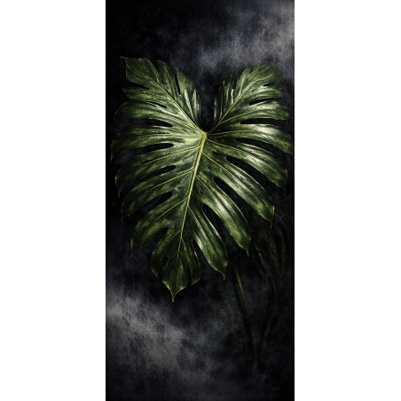  Obraz ręcznie malowany na płótnie Monstera botaniczna głębia 50x100 cm