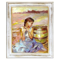  Obraz olejny ręcznie malowany 52x62cm Jacek Malczewski Zatruta studnia