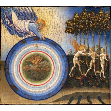  Obraz na płótnie 50x55 cm Giovanni di Paolo Stworzenie świata i wygnanie z raju 1445