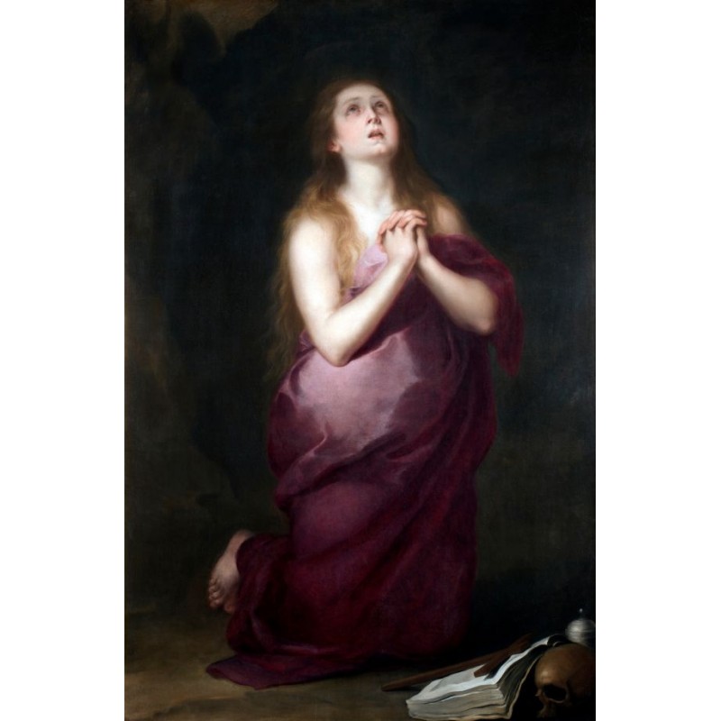  Obraz ręcznie malowany na płótnie Bartolomé Estebán Murillo Pokutująca Maria Magdalena