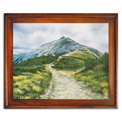  Obraz olejny ręcznie malowany 53x64cm Samotna góra