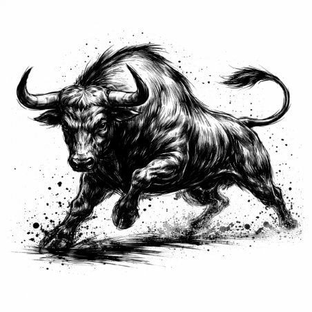  Obraz ręcznie malowany na płótnie Znak Zodiaku Byk