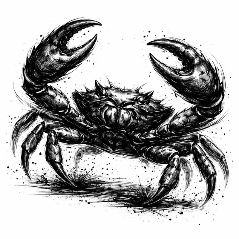  Obraz ręcznie malowany na płótnie Znak Zodiaku Rak