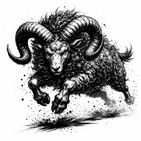  Obraz ręcznie malowany na płótnie Znak Zodiaku Baran